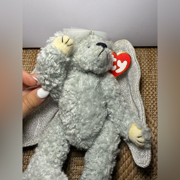 Vintage Ty The Attic Treasure Collection Sterling the Bear,Silver Bear w/ Wings - Picture 4 of 9